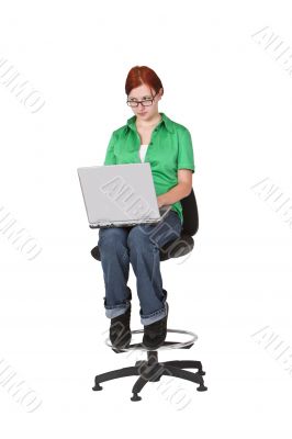 Girl with a laptop Girl with a laptop