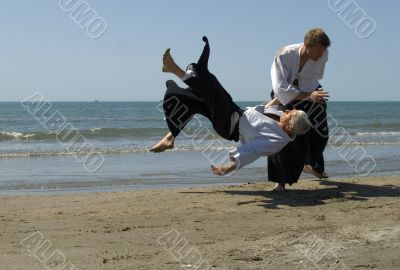 aikido on the beach