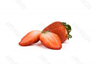 two strawberries