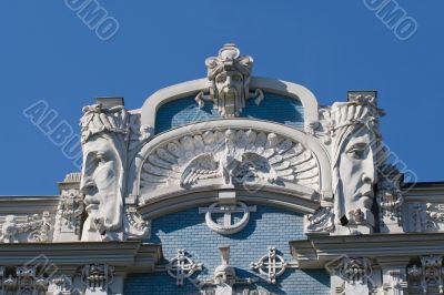 Detail of Art Nouveau building Detail of Art Nouveau building