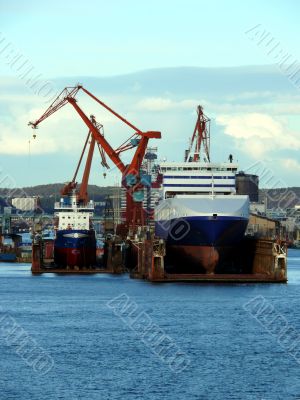 Ship in dock