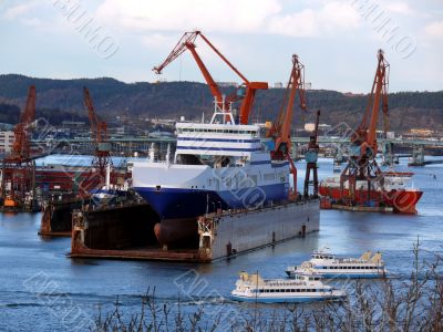 Ship in dock