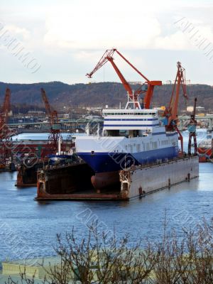 Ship in dock