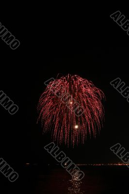 red hairy ball fireworks