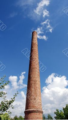 old factory brick funnel
