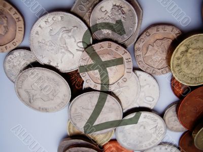 Coins With Pound Sign Coins With Pound Sign