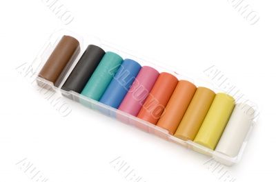 plasticine on white