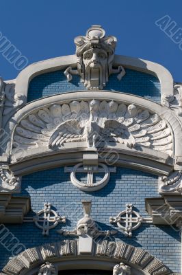 Detail of Art Nouveau building Detail of Art Nouveau building