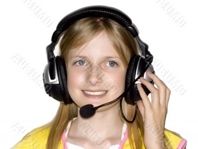Girl with earphones