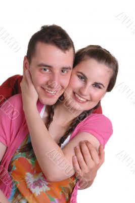 attractive affectionate young couple