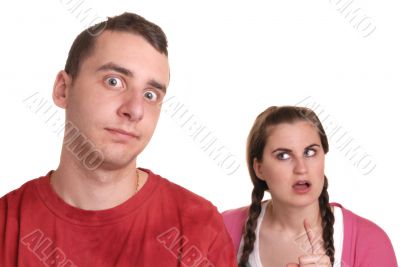 young couple arguing