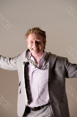 Middleaged business man with loose tie