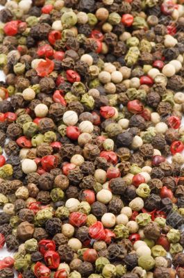 colored pepper close up