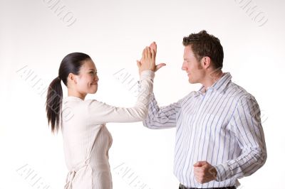we didi it high five we didi it high five