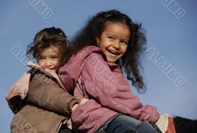 two laughing girls
