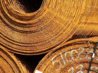 Coiled Wire Mesh Rusted