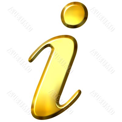 3D Golden Information Symbol
