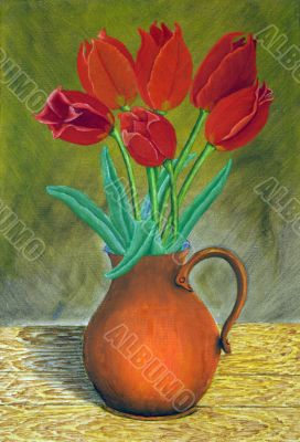 Roses in vase