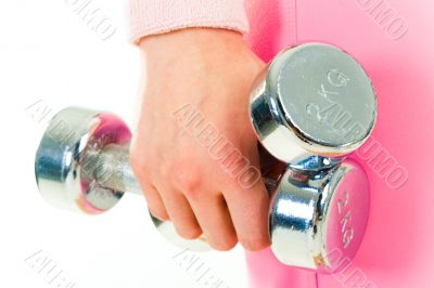 Close-up of barbells