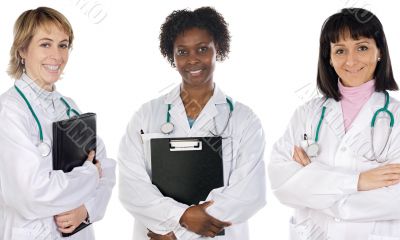 Multi-ethnic medical team Multi-ethnic medical team