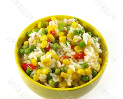 Risotto isolated on white