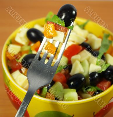 Vegetarian greek salad