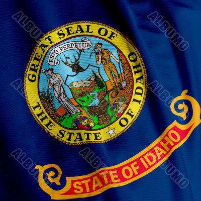 Idaho Flag Closeup
