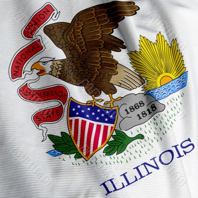 Illinois Flag Closeup