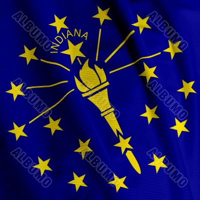 Indiana Flag Closeup