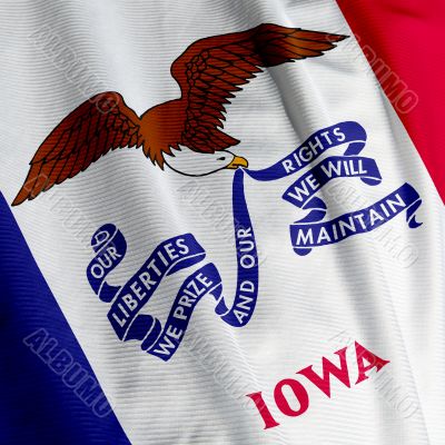 Iowa Flag Closeup