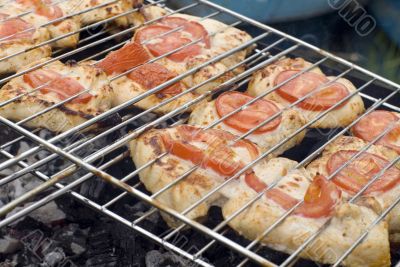 Grilled delicious kebabs