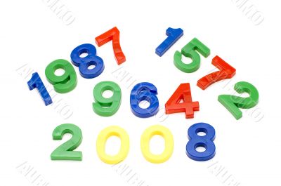 number on white