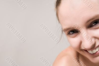 Up close and personal portrait smiling