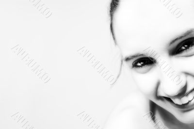 Up close and personal portrait smiling Up close and personal portrait smiling