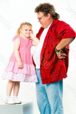 Girl with her daddy