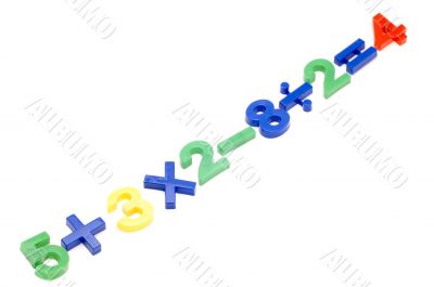 colored figure close up