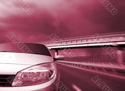 Car on the highway