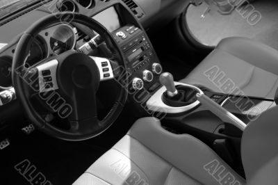 Modern sport car interior