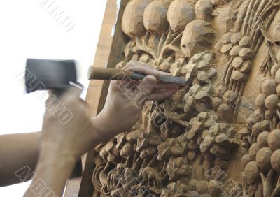 Wood carving