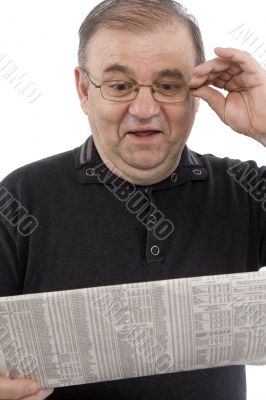 Senior read newspaper Senior read newspaper