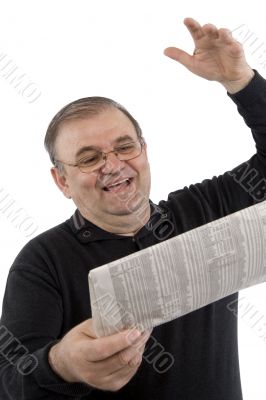 Senior read newspaper Senior read newspaper