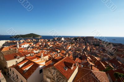 View of the downtown section of Dubrovnik, Croatia