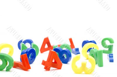 color number on white