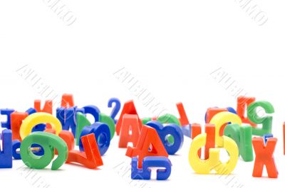 number and letter close up