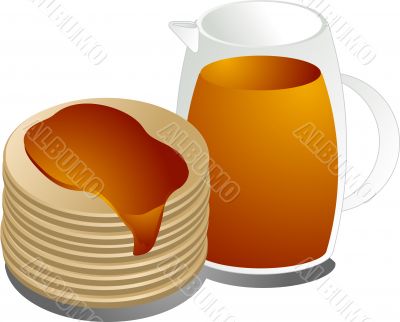 Pancakes with syrup