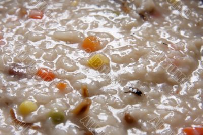 Porridge closeup
