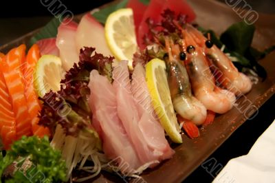 Plate of sashimi