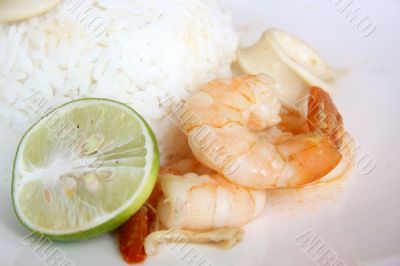 Rice with shrimp