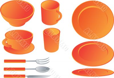 Dining set illustration
