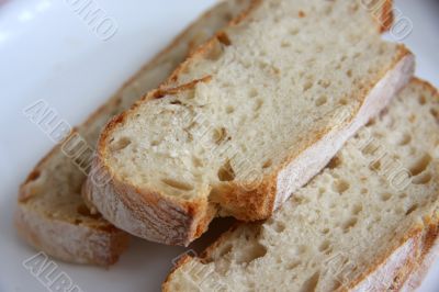Sliced country bread